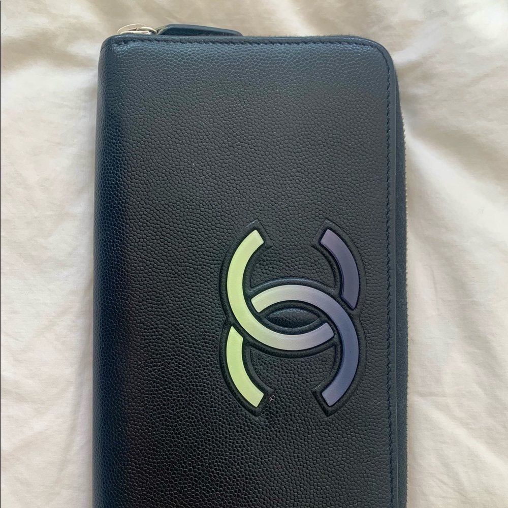 CHANEL Caviar CC Timeless Leather Wallet